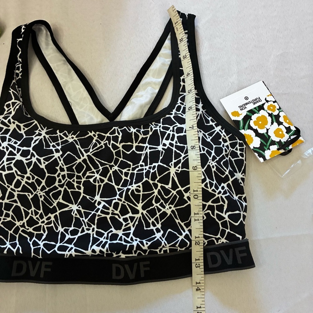Diane Von Furstenberg x Target Cracked Glass Racerback Sports Bra Size M - Picture 8 of 10